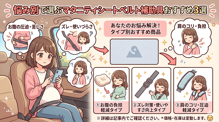 悩み別で選ぶマタニティシートベルト補助具おすすめ3選