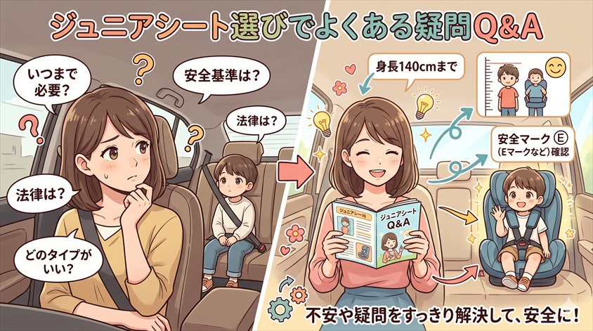 ジュニアシート選びでよくある疑問Q&A