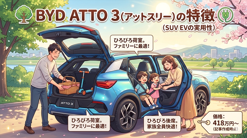 BYD ATTO 3(アットスリー)の特徴