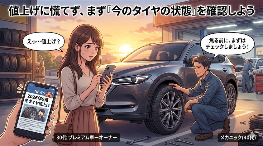 まとめ｜値上げに慌てず、まず「今のタイヤの状態」を確認しよう