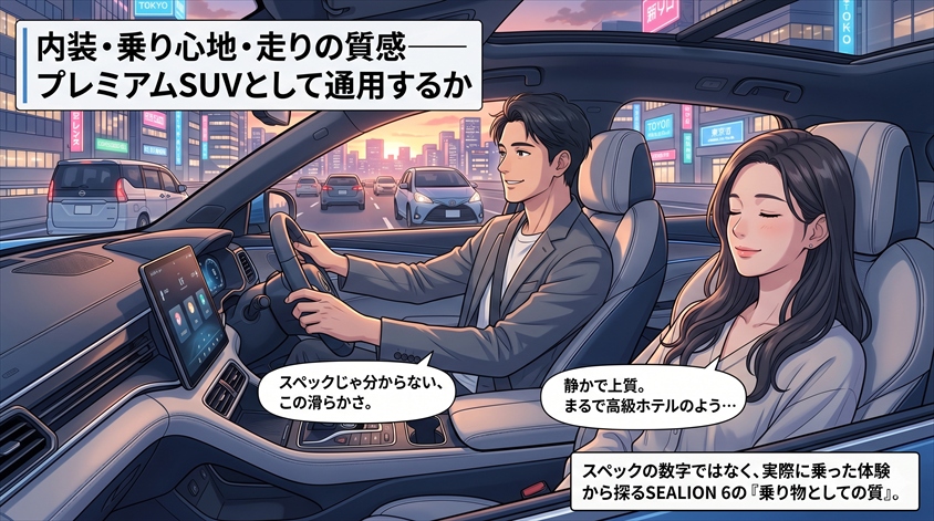 内装・乗り心地・走りの質感——プレミアムSUVとして通用するか