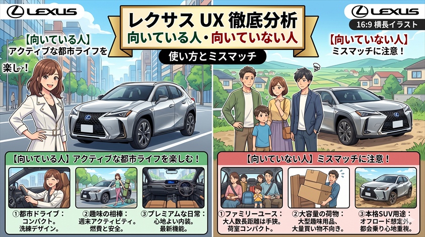 レクサスUXが向いている人・向いていない人