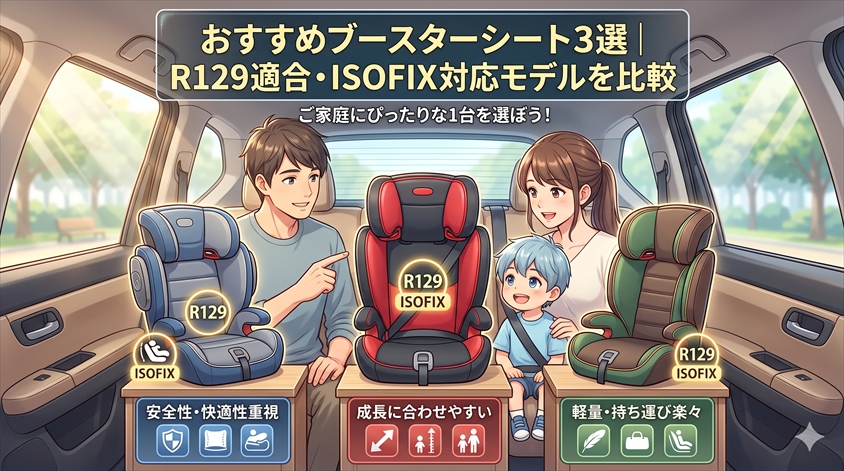 おすすめブースターシート3選｜R129適合・ISOFIX対応モデルを比較