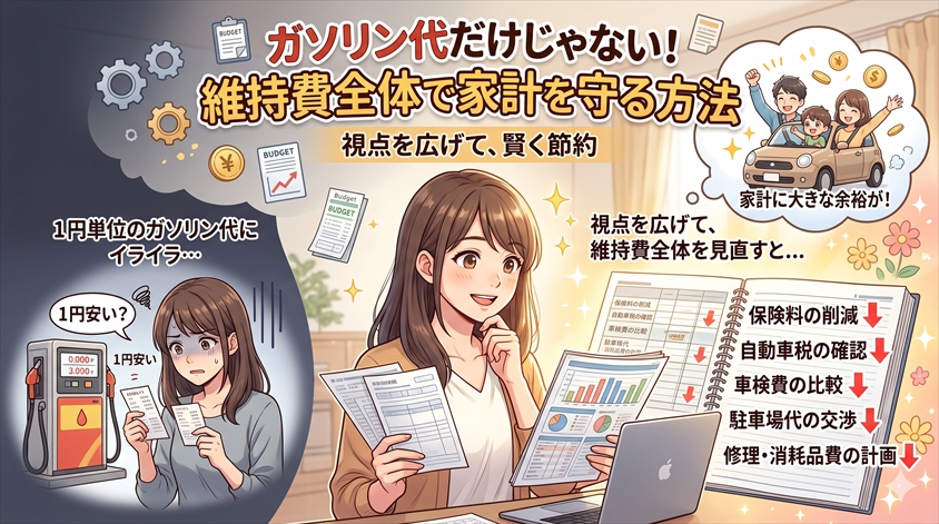 ガソリン代だけじゃない!維持費全体で家計を守る方法
