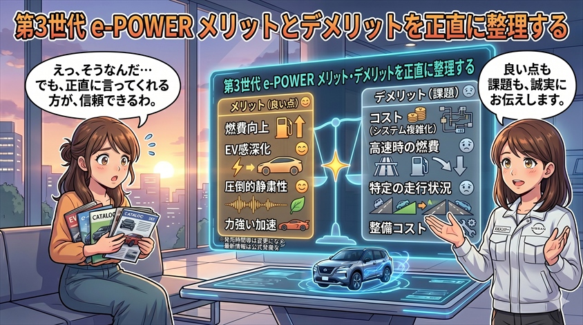 第3世代 e-POWERのメリットとデメリットを正直に整理する