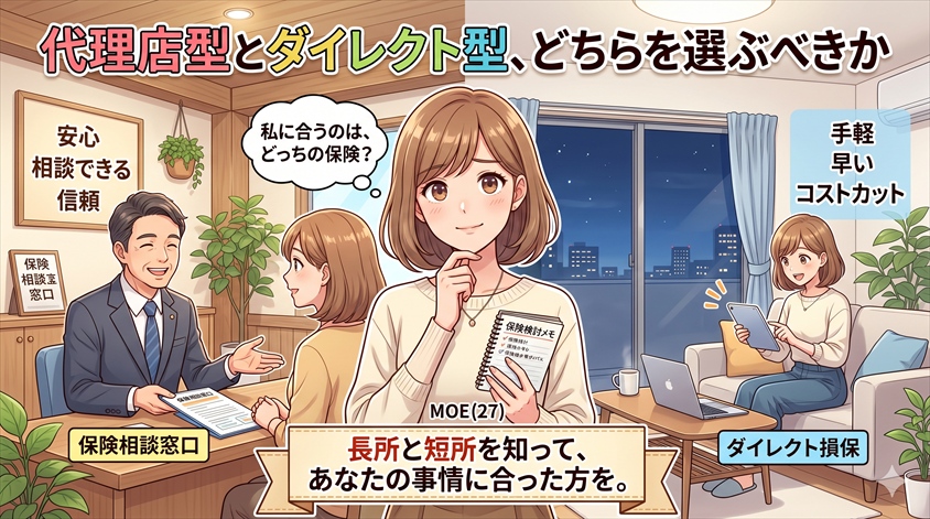 代理店型とダイレクト型、どちらを選ぶべきか