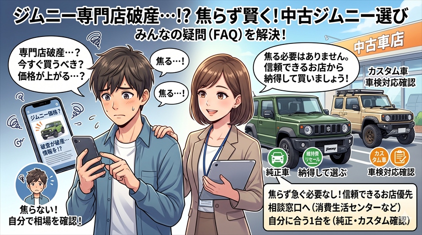ジムニー専門店の破産で中古車価格は上がる?についてのよくある質問(FAQ