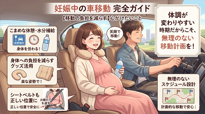 妊娠中の車移動で心がけたいこと