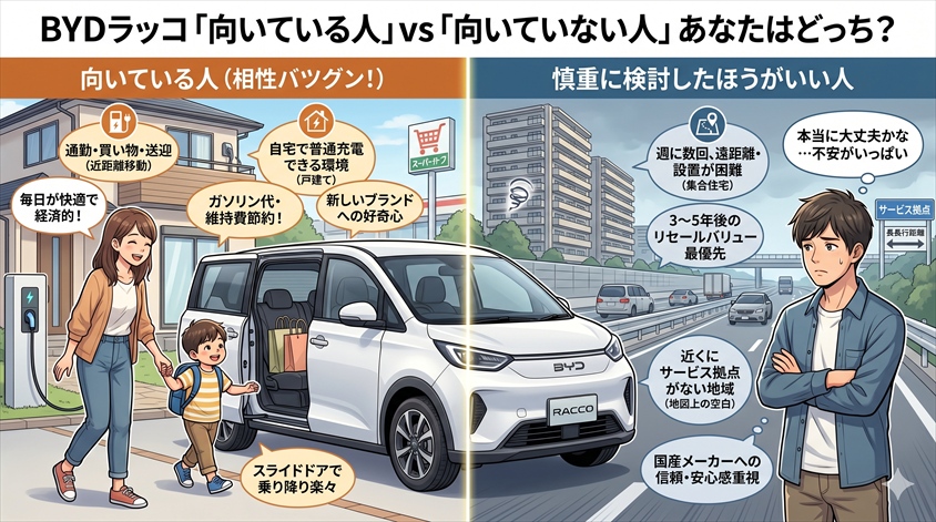 BYDラッコが「向いている人・向いていない人」