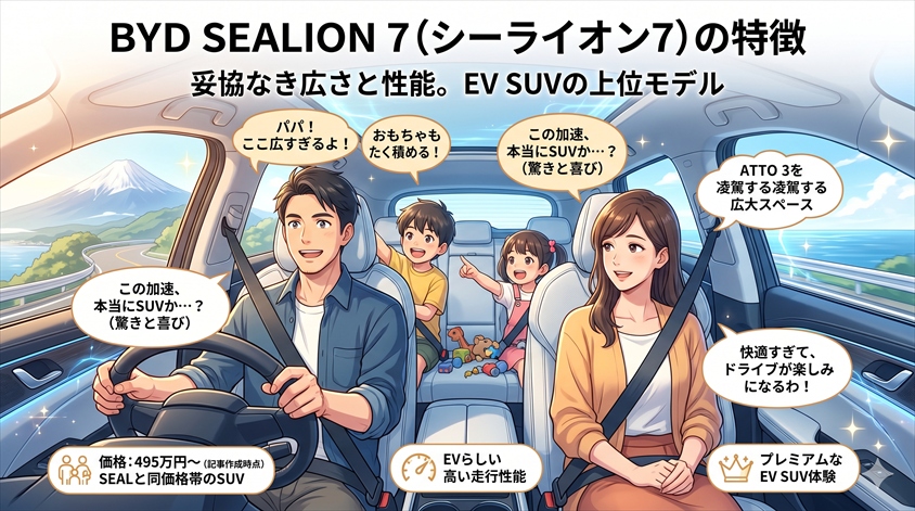BYD SEALION 7(シーライオン7)の特徴