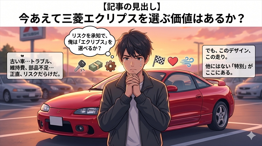 今あえて三菱エクリプスを選ぶ価値はあるか