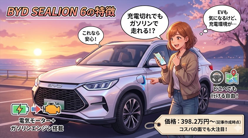 BYD SEALION 6(シーライオン6)の特徴