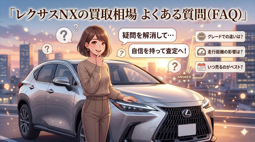 レクサスNXの買取相場に関するよくある質問(FAQ)