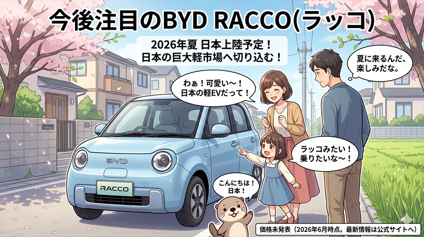 今後注目のBYD RACCO(ラッコ)