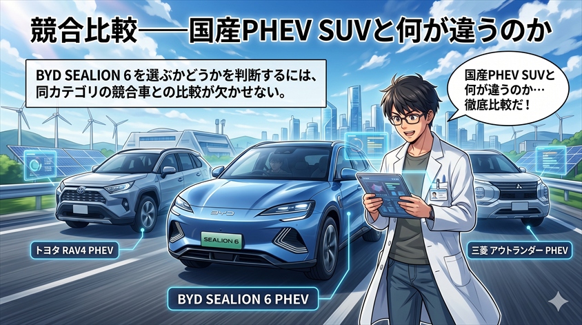競合比較——国産PHEV SUVと何が違うのか