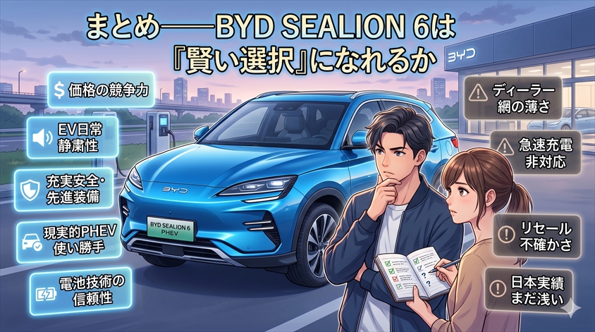 まとめ——BYD SEALION 6は「賢い選択」になれるか