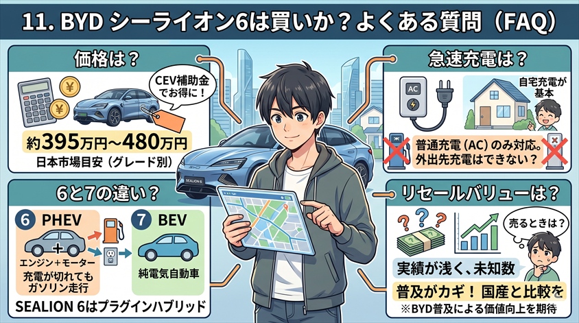 BYD シーライオン6は買いか?についてのよくある質問(FAQ)