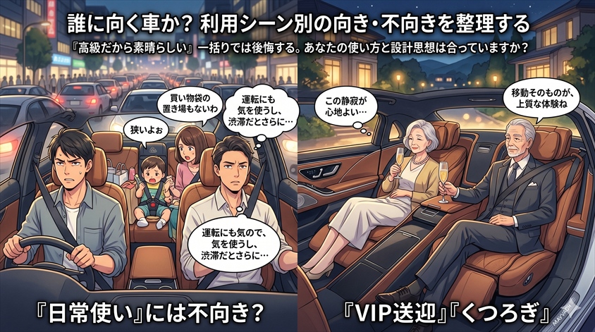 誰に向く車か:利用シーン別の向き・不向きを整理する