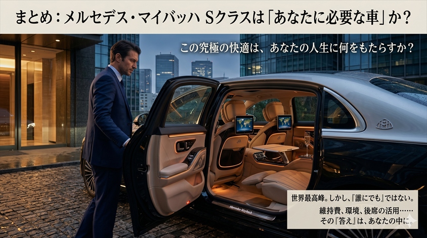 まとめ:メルセデス・マイバッハ Sクラスは「あなたに必要な車」か?