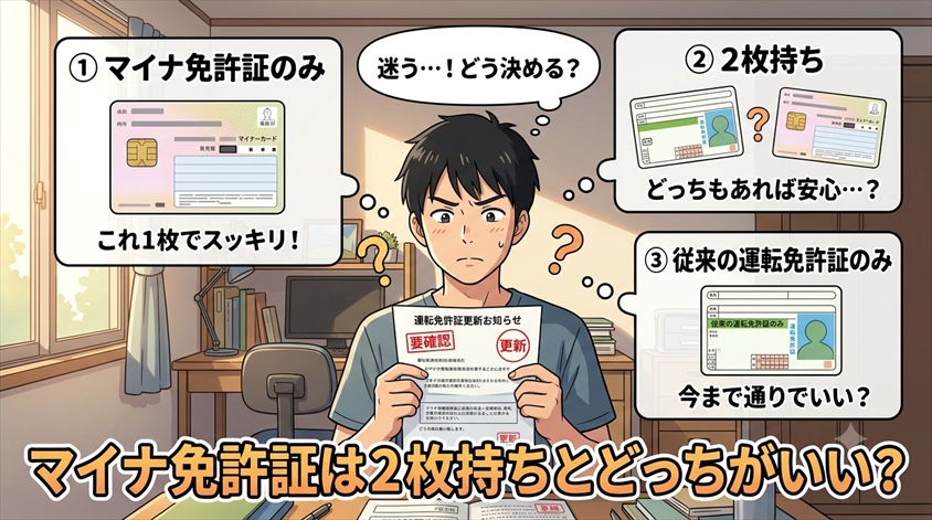 マイナ免許証は2枚持ちとどっちがいい？後悔しないための判断基準