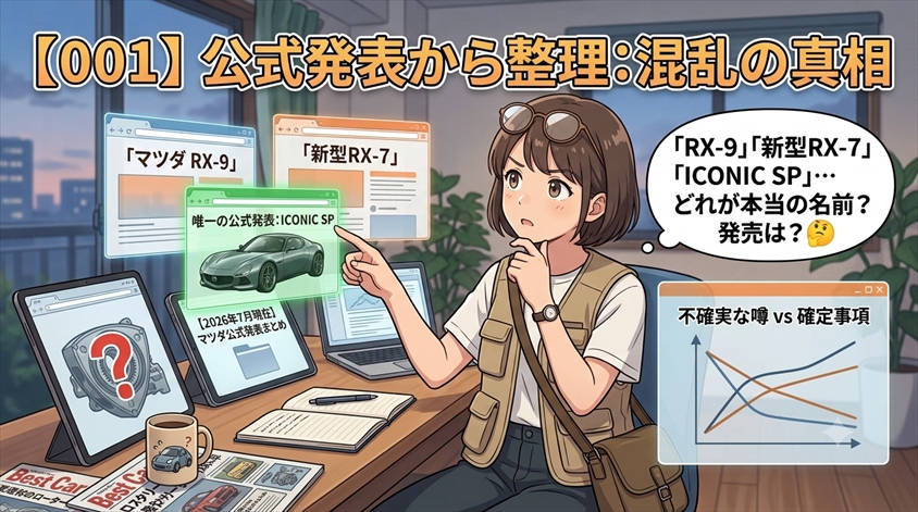 マツダRX-9・新型RX-7とICONIC SPの関係を公式発表から整理