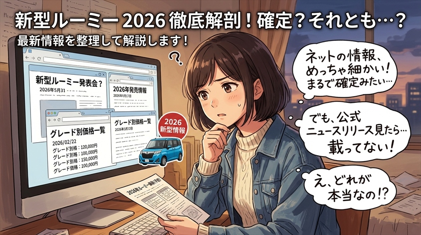 ルーミー新型2026年の価格は？一部改良はあるのか最新情報を解説