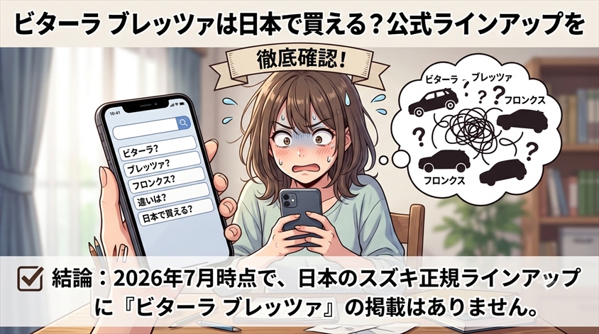 ビターラ ブレッツァは日本で買える？公式ラインアップを徹底確認