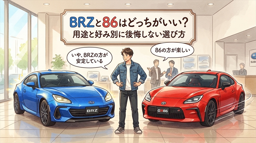 BRZと86はどっちがいい？用途と好み別に後悔しない選び方