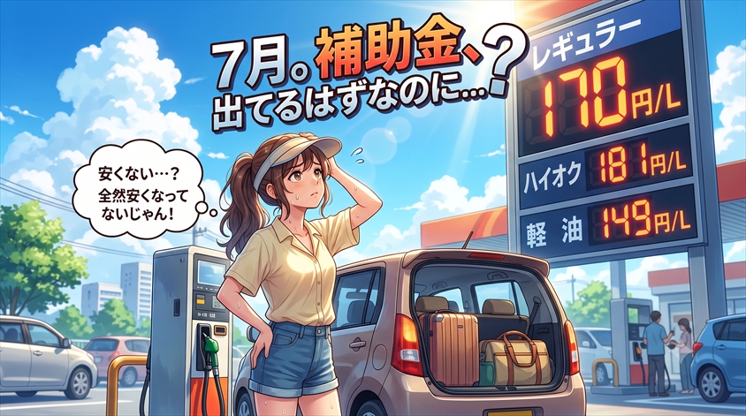 帰省前に満タンにすべき？7月のガソリン補助金と給油判断の軸