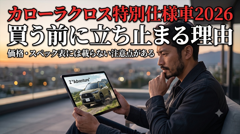 カローラクロス特別仕様車2026を買う前に知っておきたい注意点