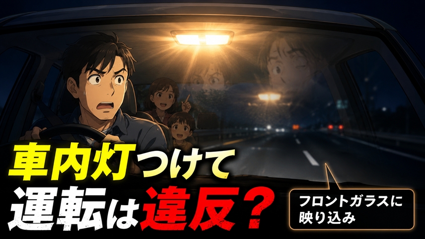 車内灯つけて運転は違反?道路交通法から読み解く