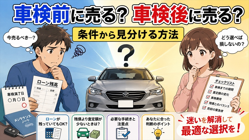 車検前に売るべき人・車検後がいい人を条件から見分ける方法