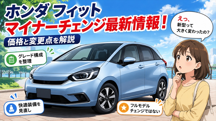 ホンダ フィット マイナーチェンジ最新情報！価格と変更点を解説