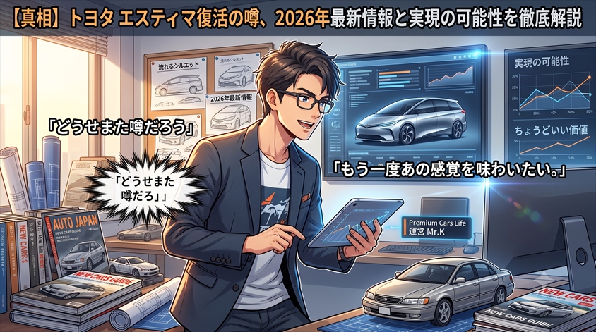 【真相】トヨタ エスティマ復活の噂、2026年最新情報と実現の可能性を徹底解説