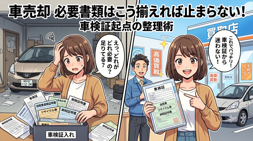 車売却の必要書類はこう揃えれば止まらない！車検証起点の整理術
