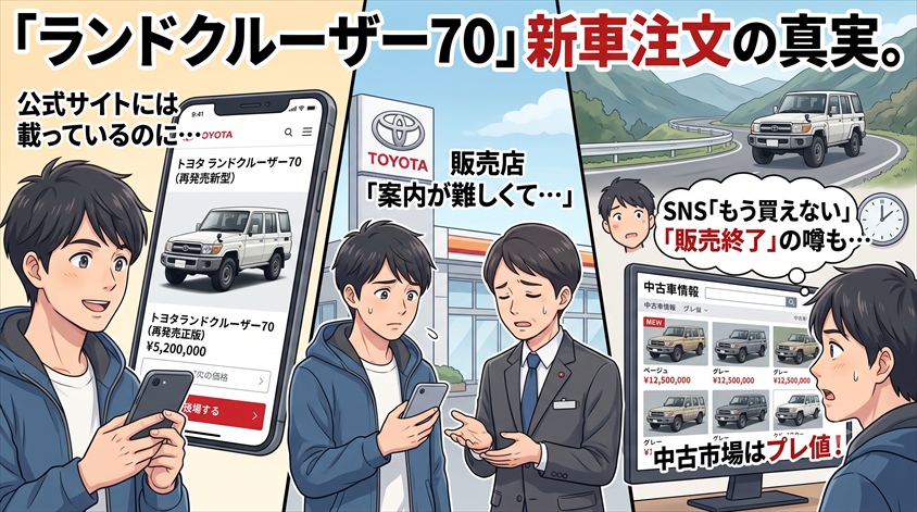 ランドクルーザー70は新車で買えない?生産休止の現状と購入方法