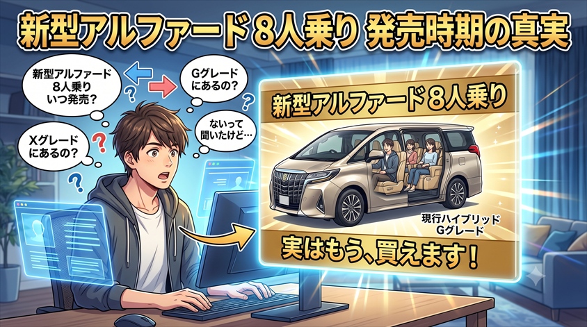 新型アルファード8人乗りはいつ?発売時期と現行Gグレードを解説