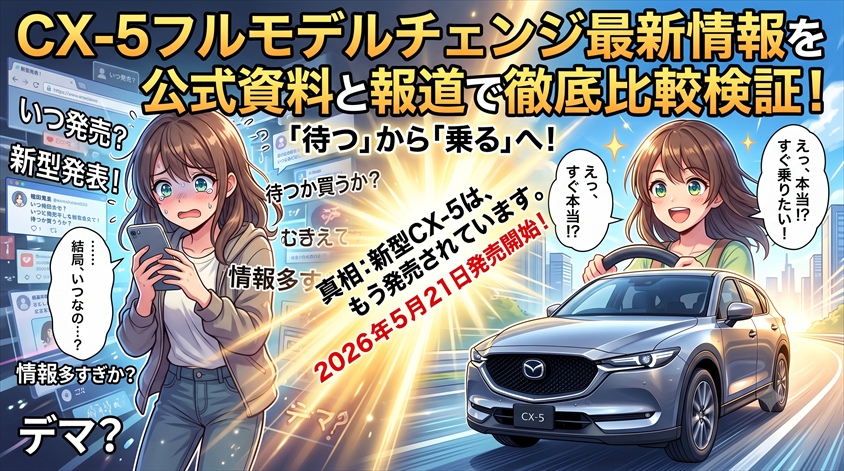 CX-5フルモデルチェンジ最新情報を公式資料と報道で徹底比較検証!
