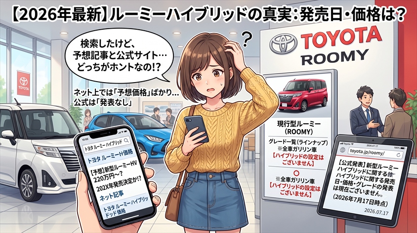 【2026年最新】ルーミーハイブリッドの発売日・価格は?今わかること
