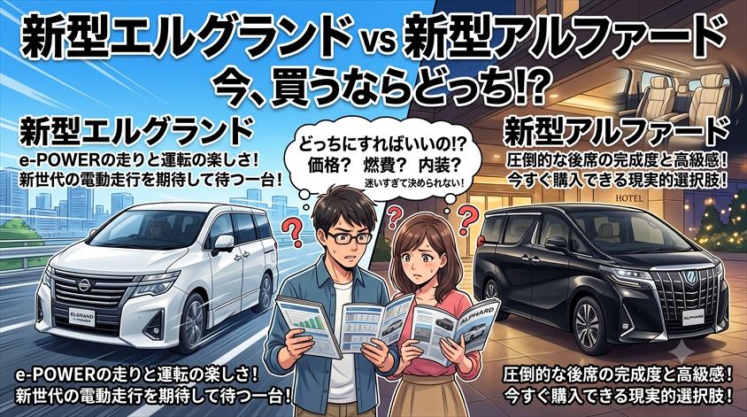 新型エルグランドとアルファードを比較!今買うならどっち?