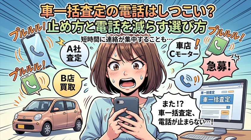 車一括査定の電話はしつこい?止め方と電話を減らす選び方