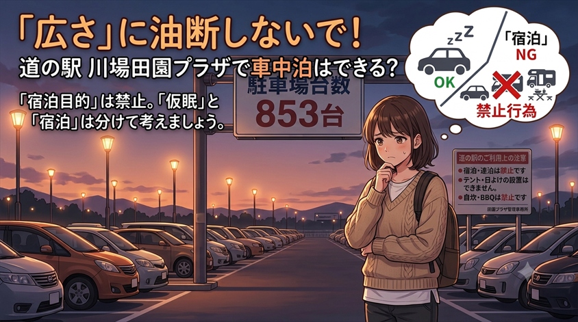 道の駅 川場田園プラザで車中泊できる？禁止行為と注意点