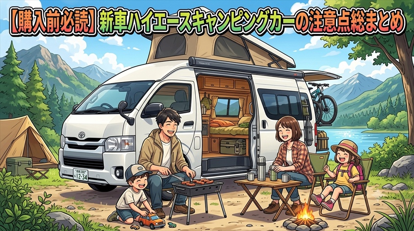 【購入前必読】新車ハイエースキャンピングカーの注意点総まとめ