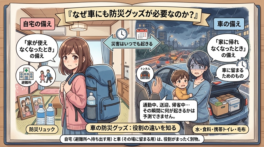 なぜ地震だけでなく「車の防災グッズ」が必要なのか