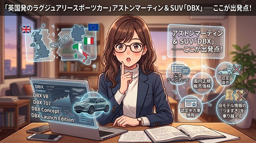 アストンマーティンのSUVは「DBX」──まずはどこの国のブランドかを押さえる