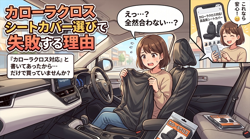 カローラクロスのシートカバー選びで、多くの人が失敗する理由