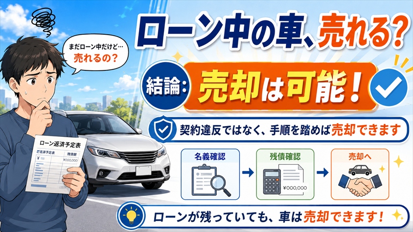 ローンが残っている車は売れるのか？まず結論から確認する
