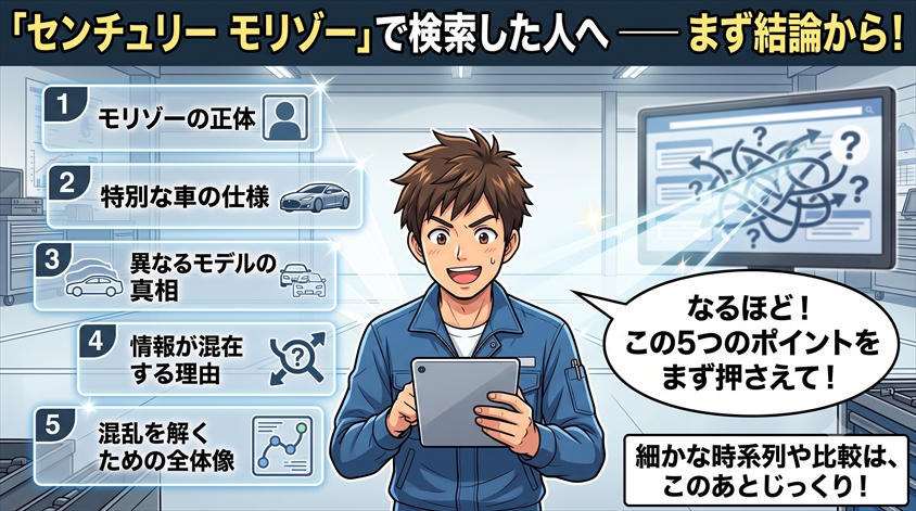 「センチュリー モリゾー」で検索した人へ ― まず結論から