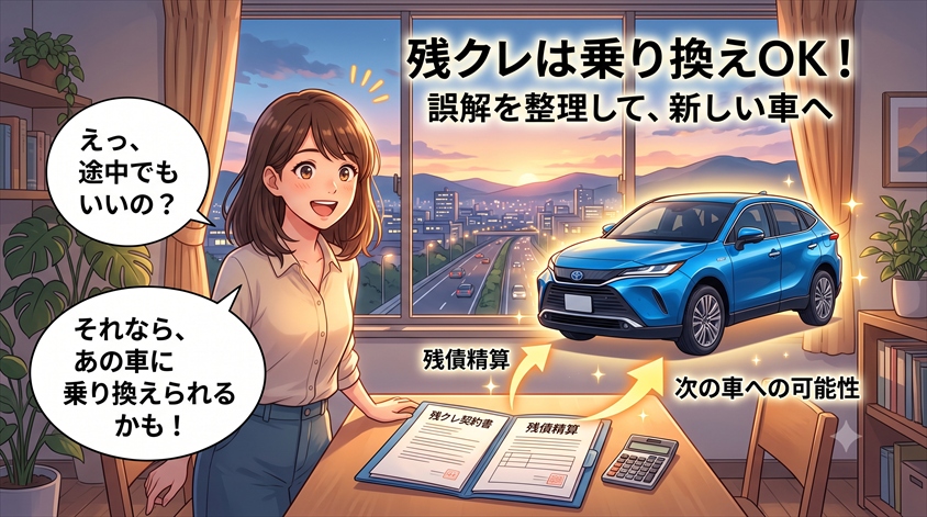 残クレは契約途中でも乗り換えられる？よくある誤解を整理