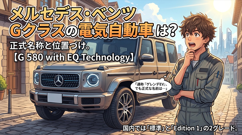 メルセデス・ベンツ Gクラスの電気自動車とは?正式名称と現在の位置づけ【G 580 with EQ Technology】
